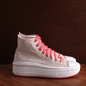 Converse Sneakers Womens SZ 8.5 Pink Move Platform High Top Lightweight Shoes